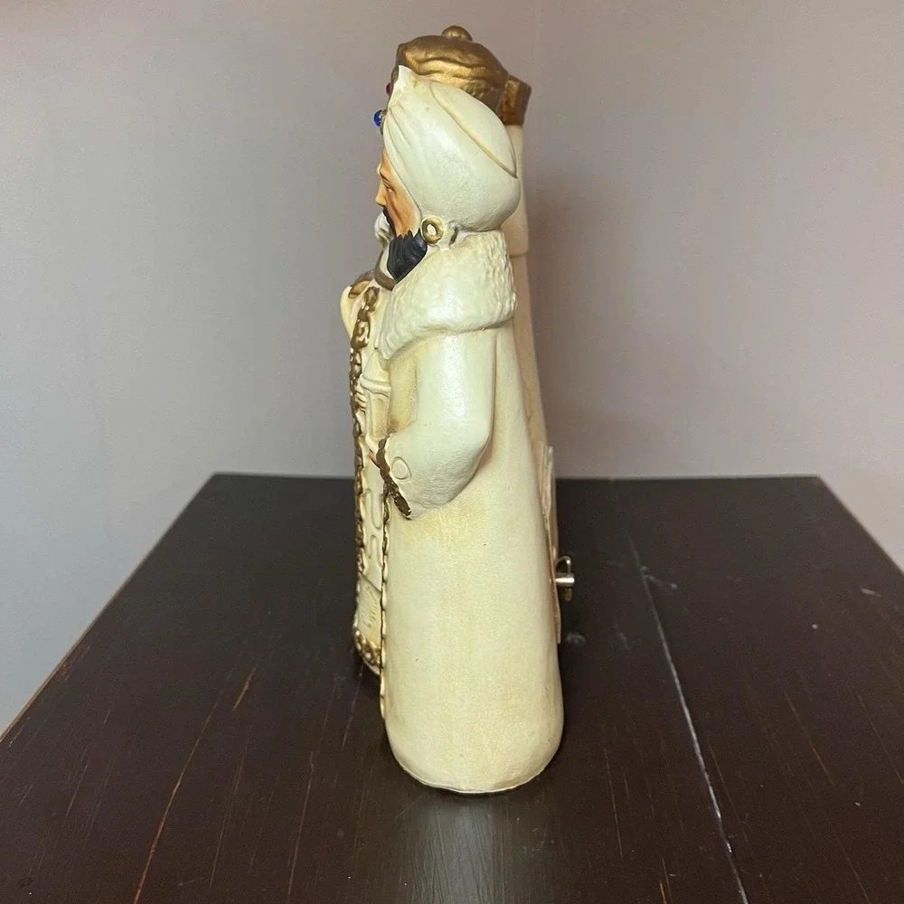 VTG Japan Three Wise Men Music Box Figurine Nativity Kings Christmas Decor